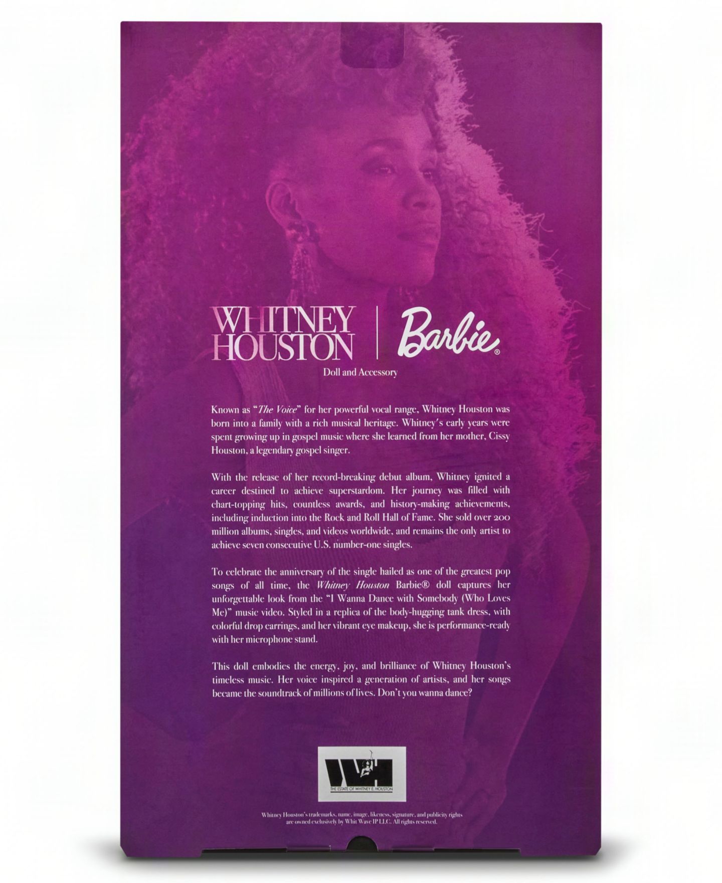 Детская кукла Barbie Whitney Houston Signature Collectible Doll with Iconic Dress from Music Video & Microphone, Ages 6+ — фото 6