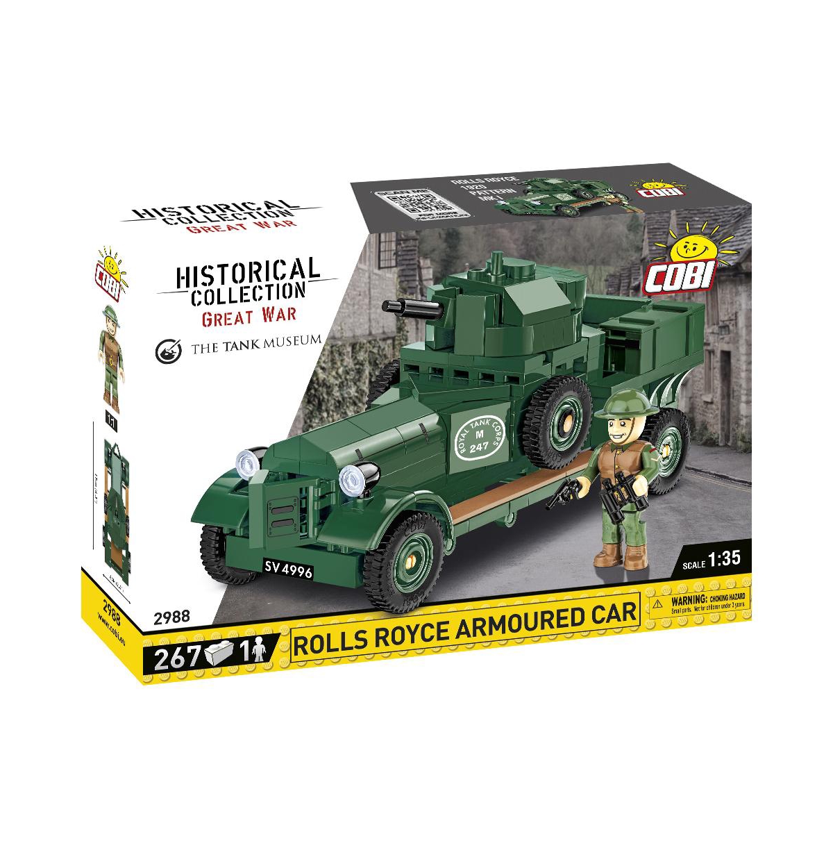 Cobi Historical Collection Rolls Royce 1920 Pattern Mk I Vehicle, 265 pieces