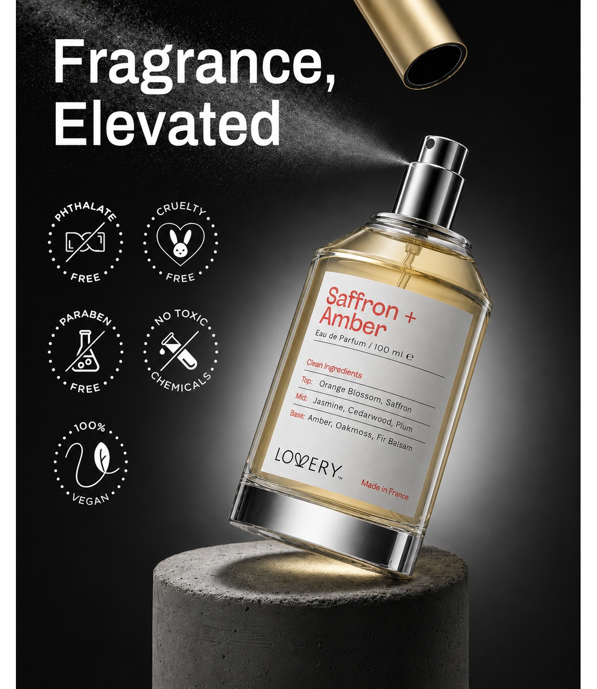 LoveryPlus Cardamom + Sandalwood Perfume Gift Set - 3.4fl oz Womens Fragrance with Travel Size Mini Perfume and Free Gift Sample