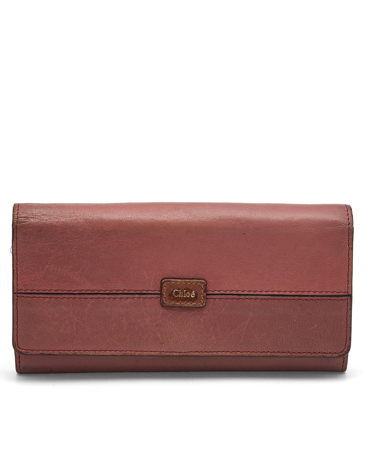 Pre-Owned Chloe Women's Logo Flap Leather Continental Wallet