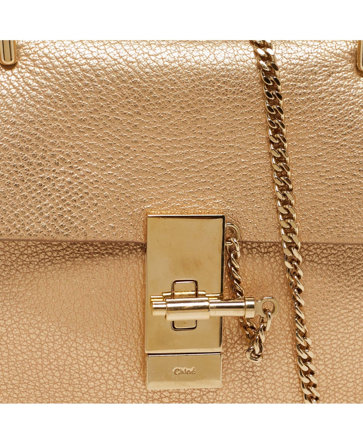 Pre-Owned Chloe women's Drew Medium Pebbled Leather Shoulder Bag
