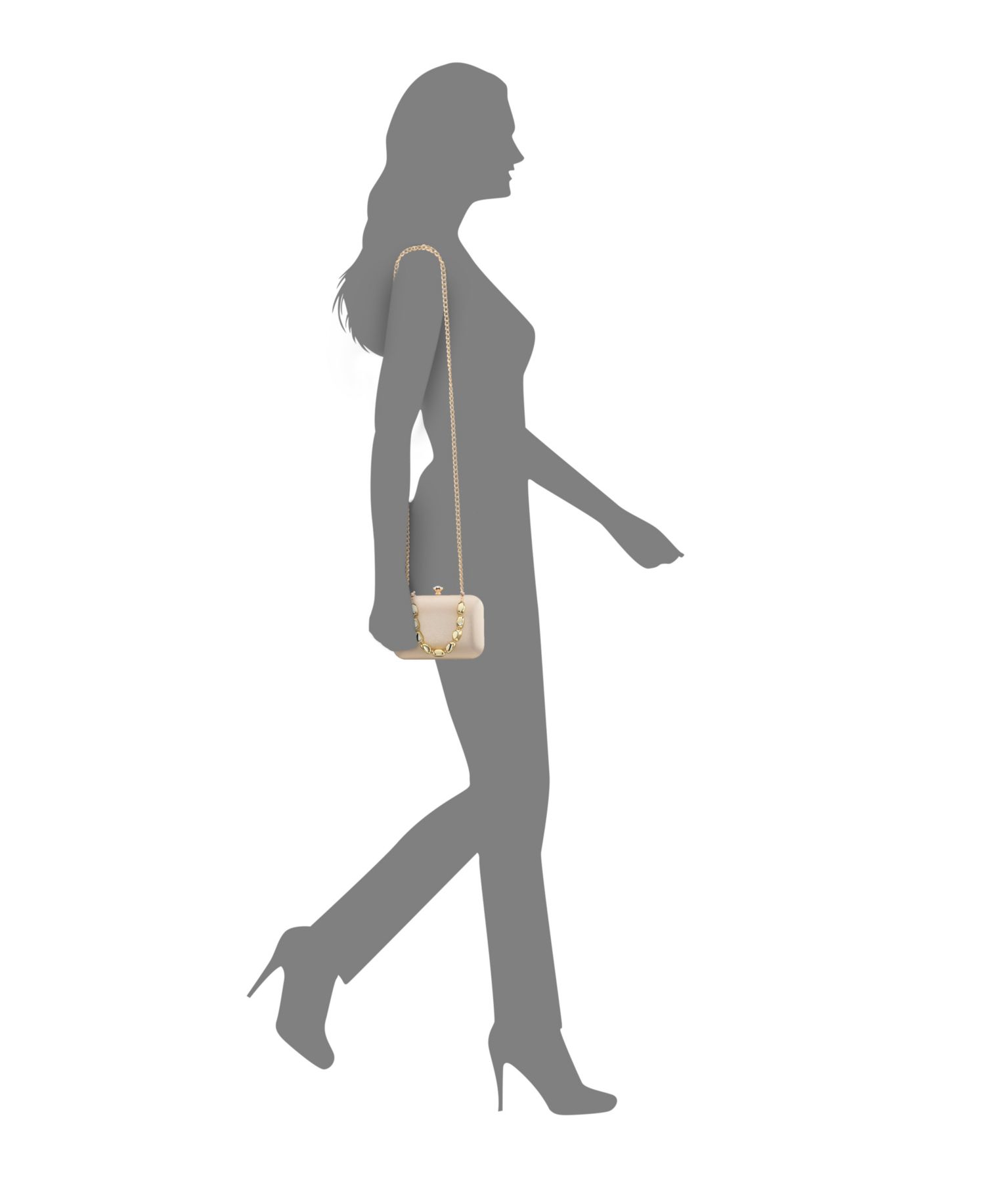 Kaela Metallic Beaded Mini Handle Clutch Handbag