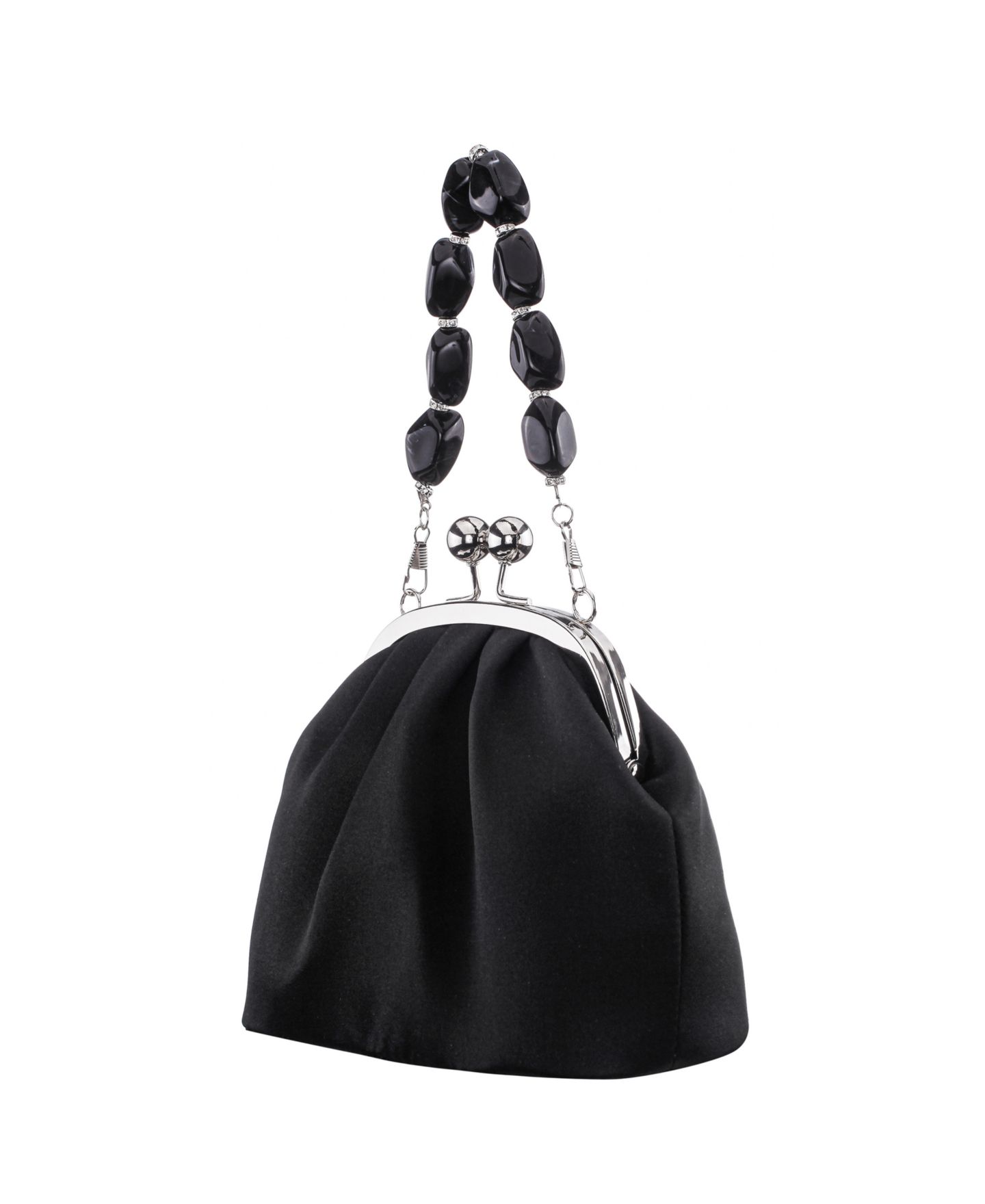 Женская сумка Nina Vespera Beaded Vintage Style Mini Frame Handbag, цвет: Чёрный — фото 3