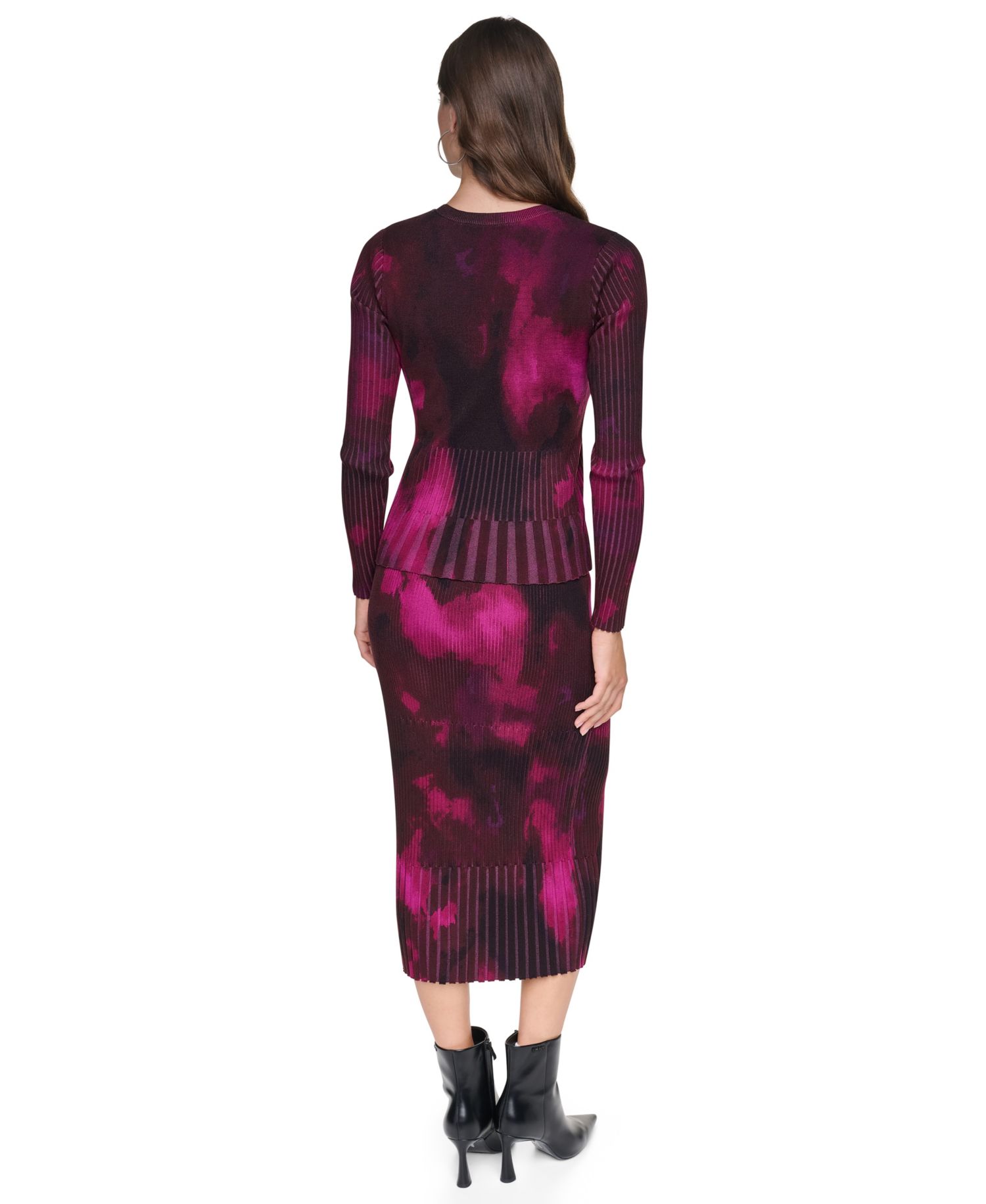 Women's Printed Mix-Rib Sweater