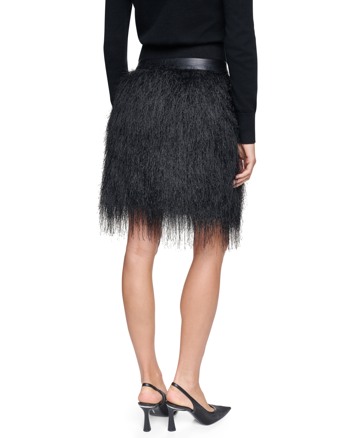 Dkny Women's City Fringe Mini Skirt