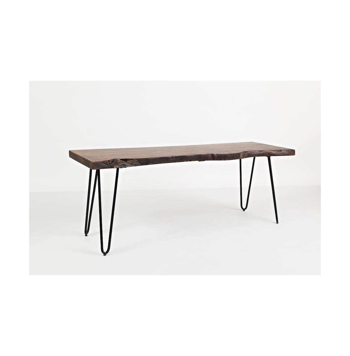 Jofran Nature's Edge 48'' Modern Solid Wood Live Edge Bench - Chestnut