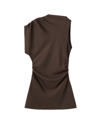 Women's One-Shoulder Asymmetric Ruched Dress