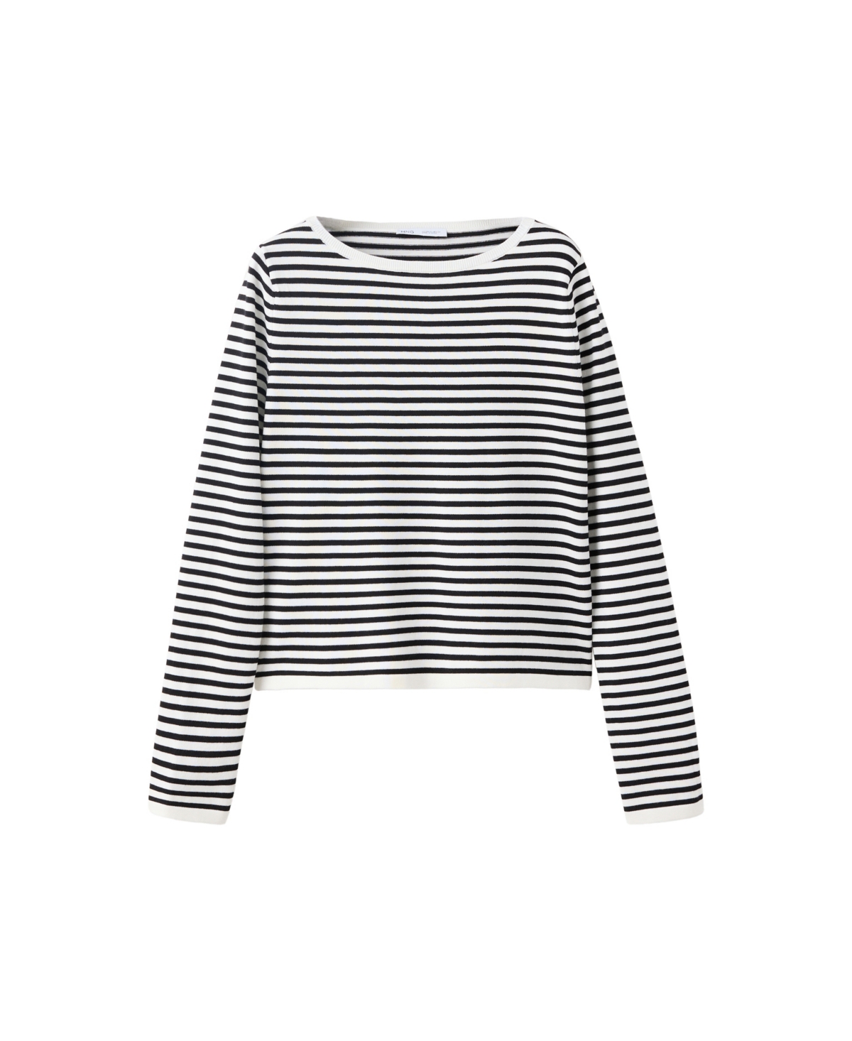 Mango Women's Striped Crewneck Long-Sleeve Sweater