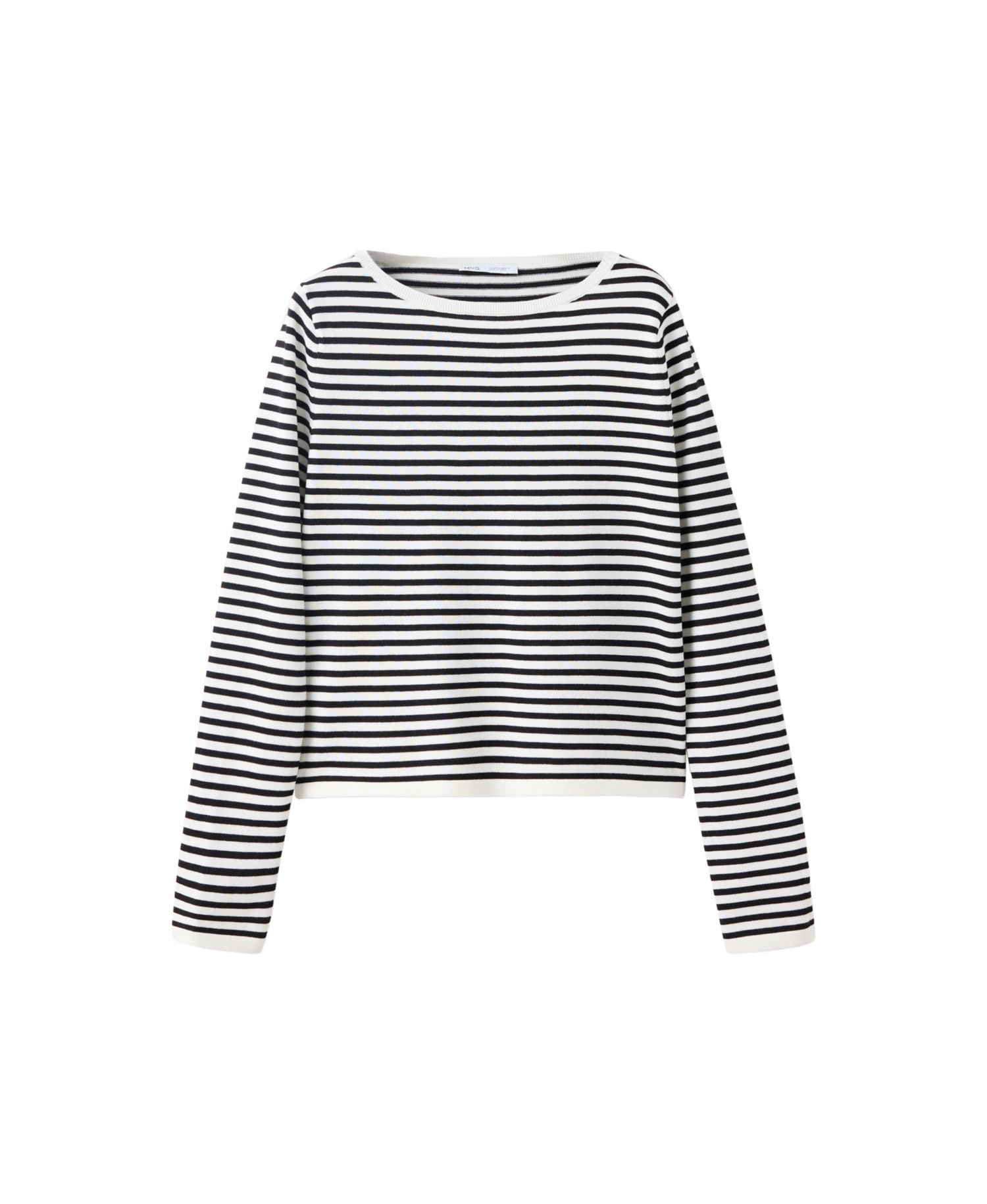 Women's Striped Crewneck Long-Sleeve Sweater