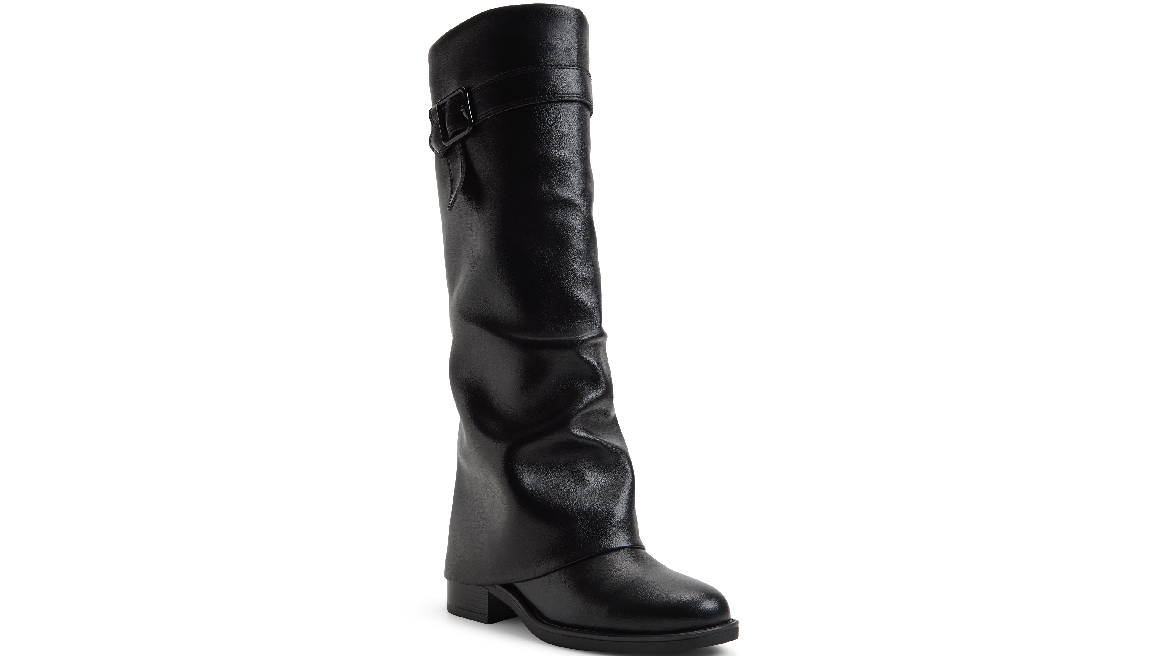 Aldo Eloewiel Round-Toe Faux Leather Knee-High Boots