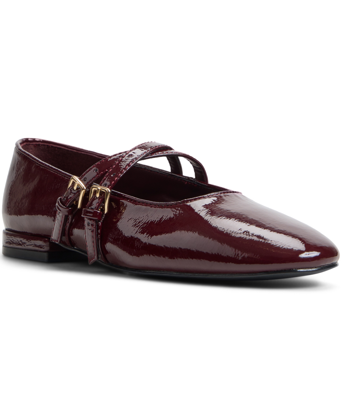 Aldo Women's Elinora Mary Jane Flats In Bordo Patent