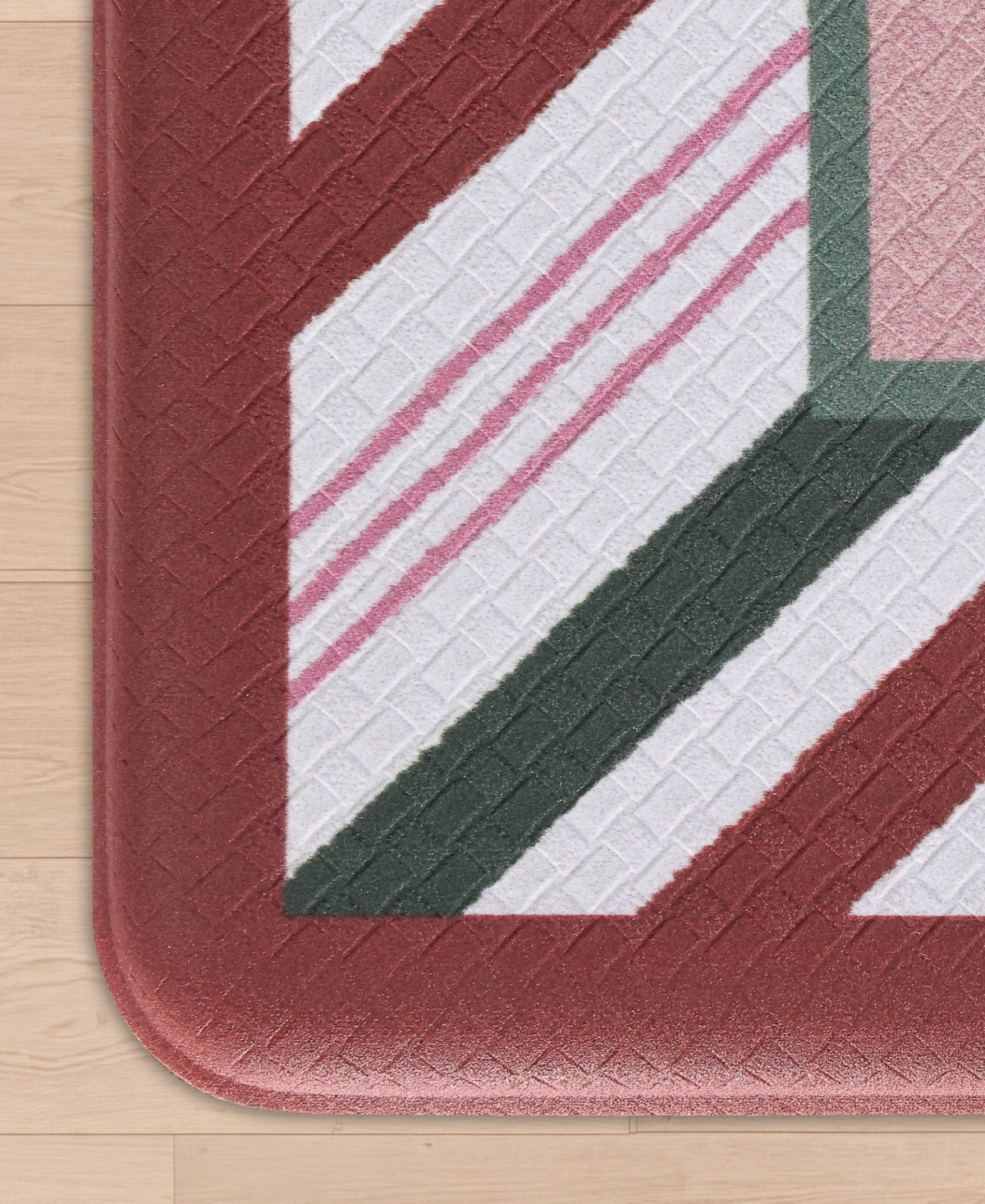 Laura Ashley Candy Cane Non-Slip Kitchen Mat