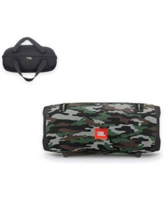 Xtreme 2 - Waterproof Portable Bluetooth Speaker - Squad Camo with Expo Gear Xtreme 4 Weather-Resistant Protective Hard-Shell Case