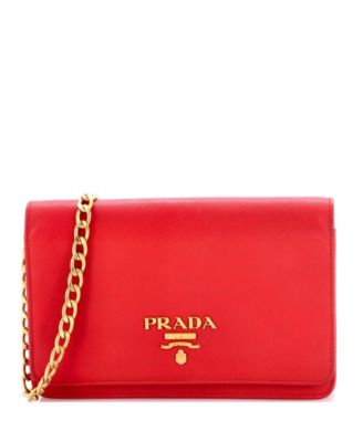 Chain Wallet Crossbody Saffiano Leather