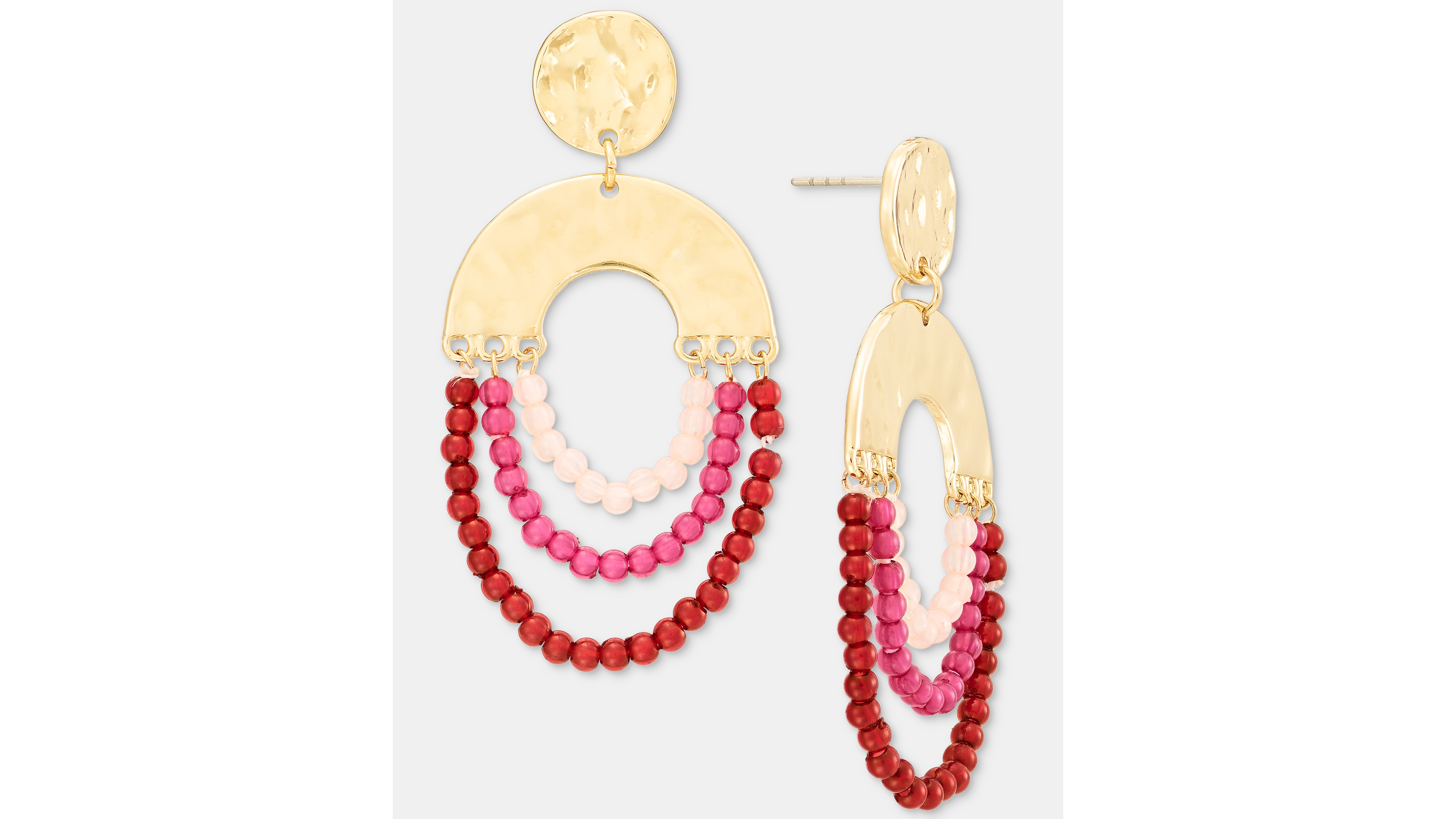 Style & Co Gold-Tone Acrylic Bead Drop & Chandelier Earrings, Macy's Exclusive - Jwl Multi
