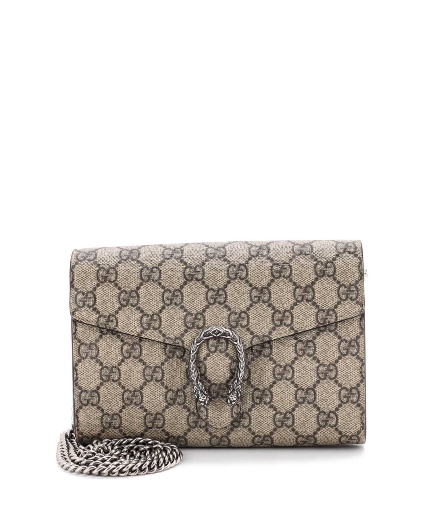 Small Dionysus Chain Wallet GG Coated Canvas