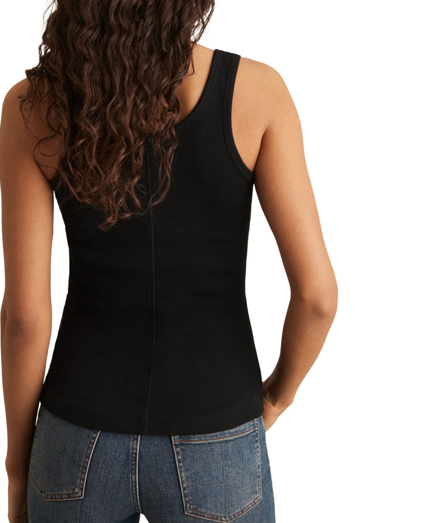 Women's Violet Ribbed Scoop-Neck Stretch Tank Top