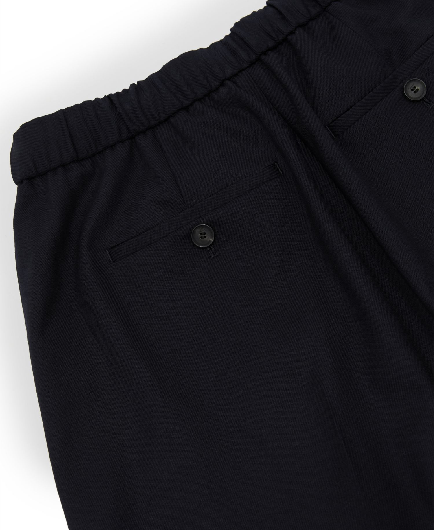 Petite Solene Pleated Drawstring Wool-Blend Wide-Leg Trousers