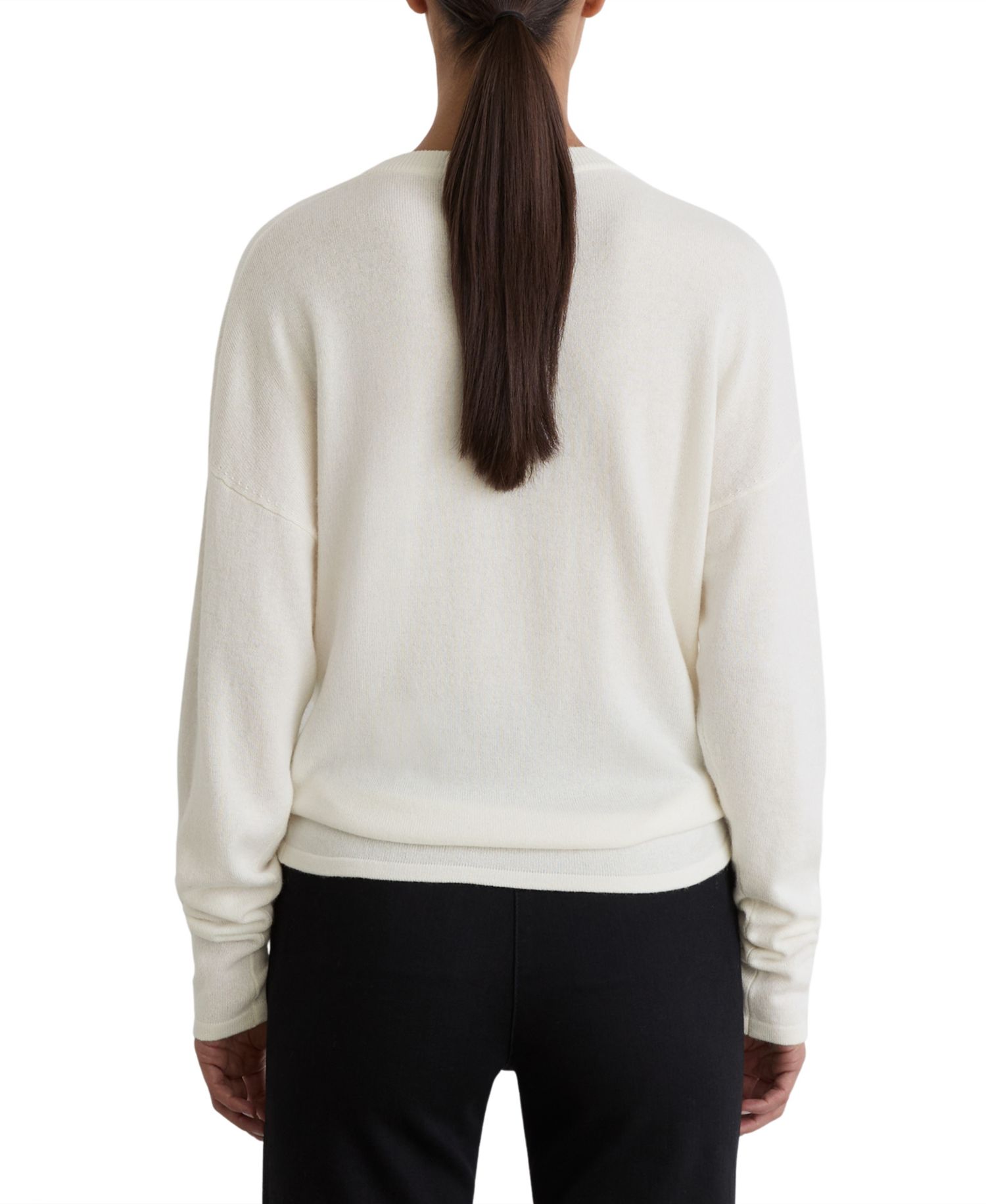 Women's Colette Wool-Blend Reverse-Seam Sweater with Cashmere