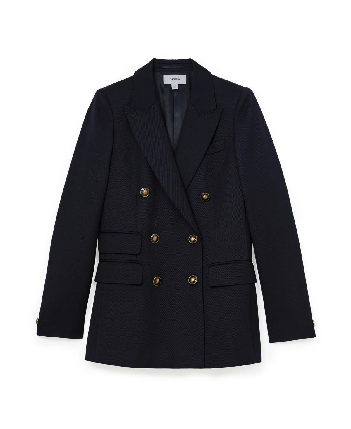 Reiss Women's Lauryn Wool-Blend Twill Double-Breasted Blazer