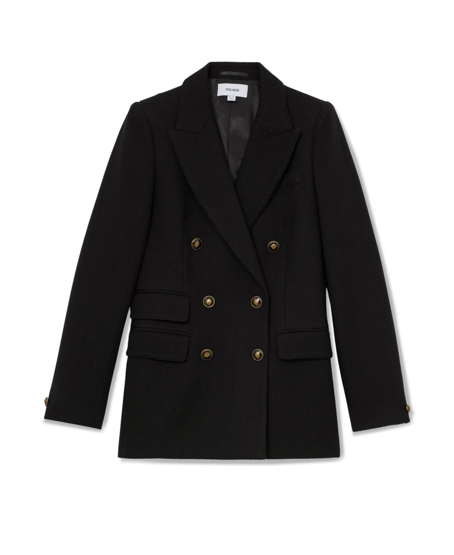 Women's Herringbone Double-Breasted Blazer