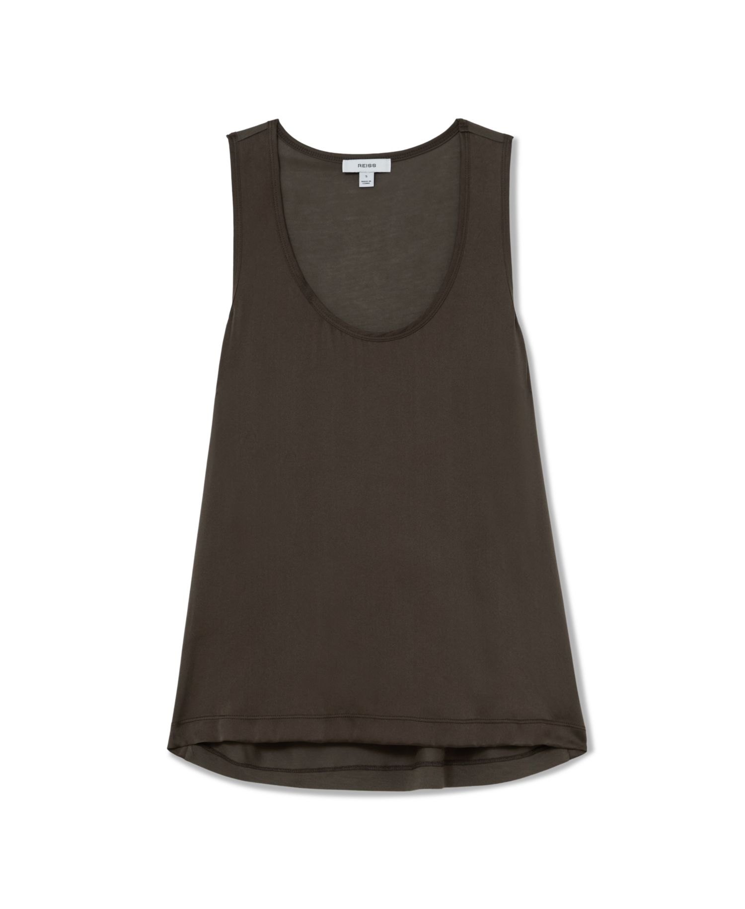 Women's Ruby Silk-Front Scoop Neck Cami Top