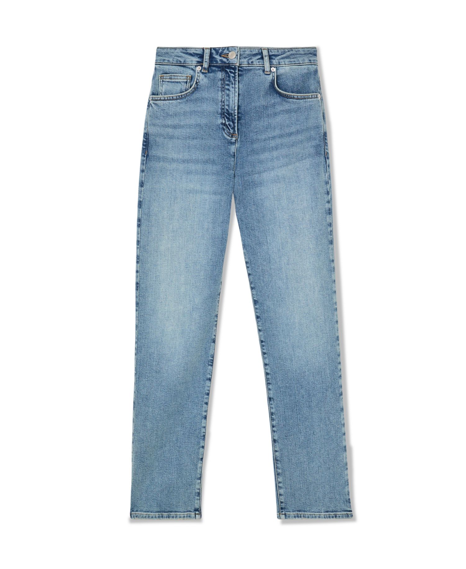Women's Isabel Light-Wash Mid-Rise Slim-Leg Jeans