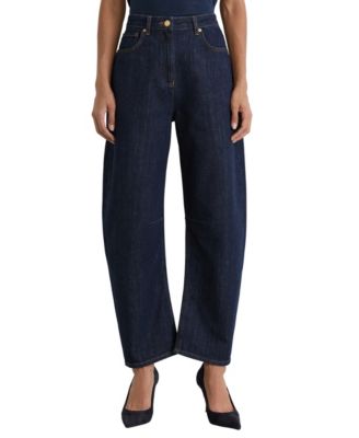 Women's Levitt Mid-Rise Barrel-Leg Relaxed-Fit Denim Jeans