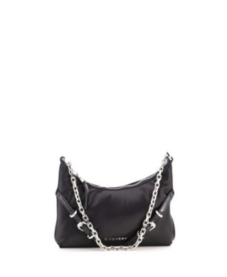Mini Voyou Party Shoulder Bag Satin with Leather