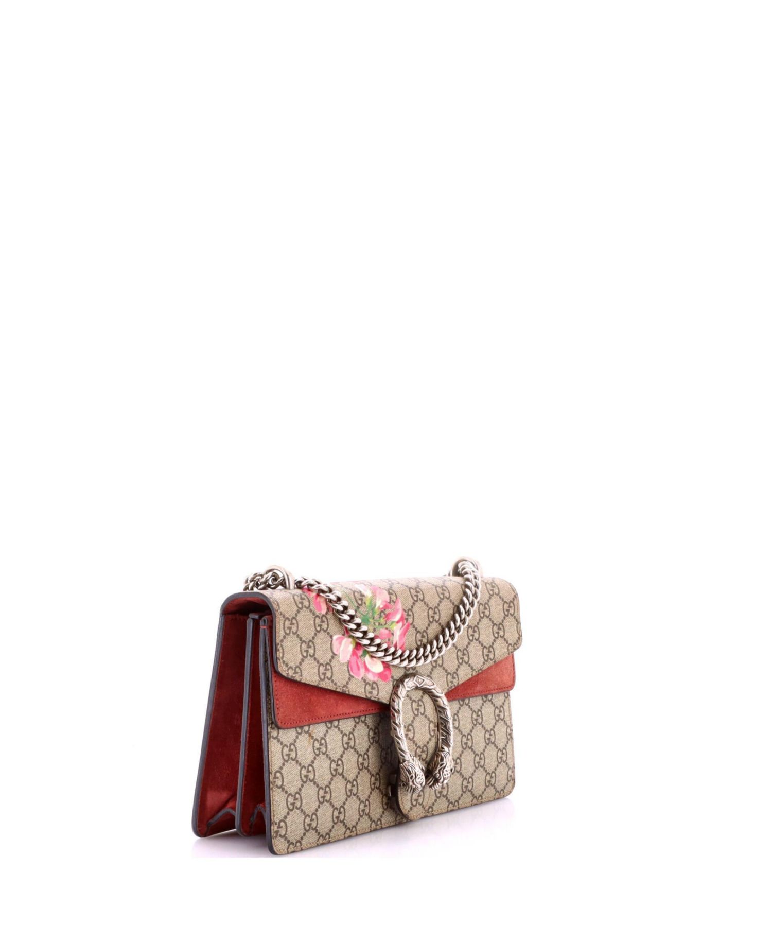 Small Dionysus Bag Blooms Print GG Coated Canvas