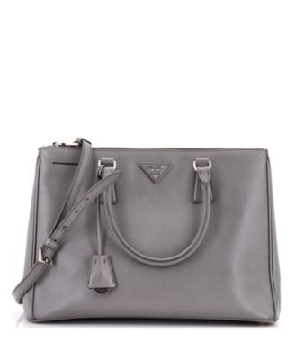 Medium Double Zip Lux Tote Saffiano Leather