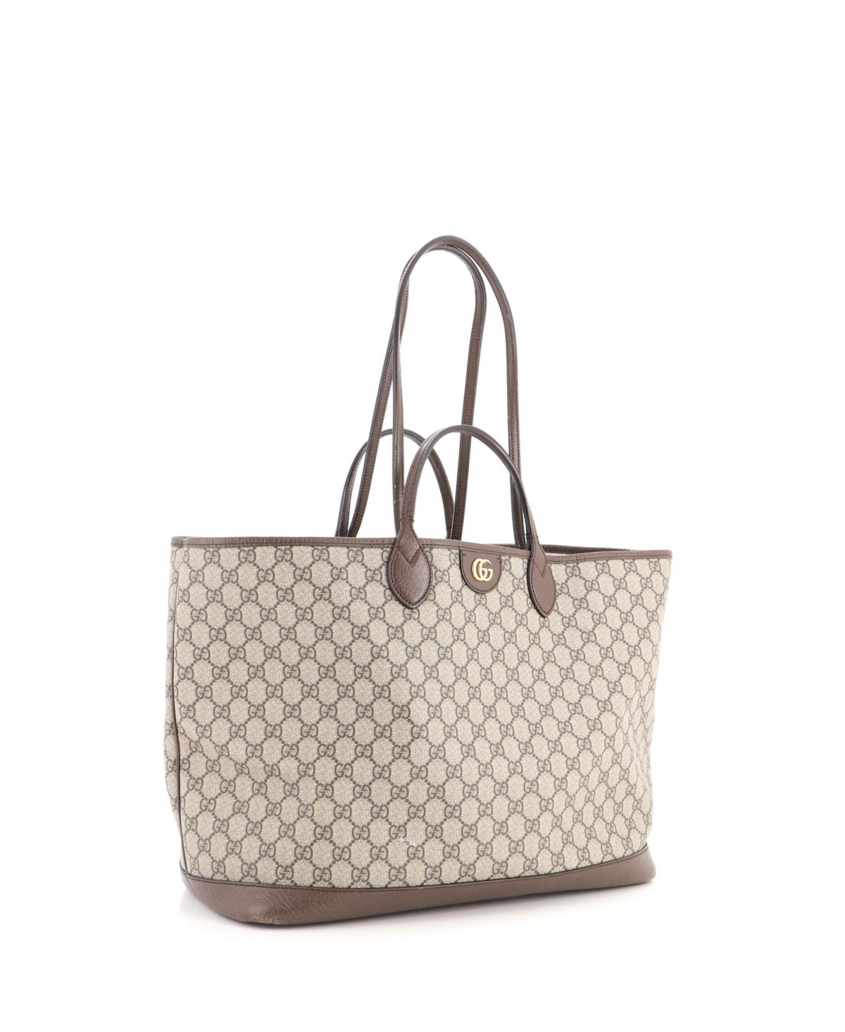 Pre-Owned Gucci Medium Ophidia Top Handle Shopping Tote Gg Coated Canvas and Leather