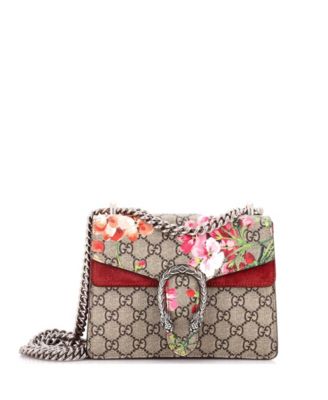 Mini Dionysus Bag Blooms Print GG Coated Canvas