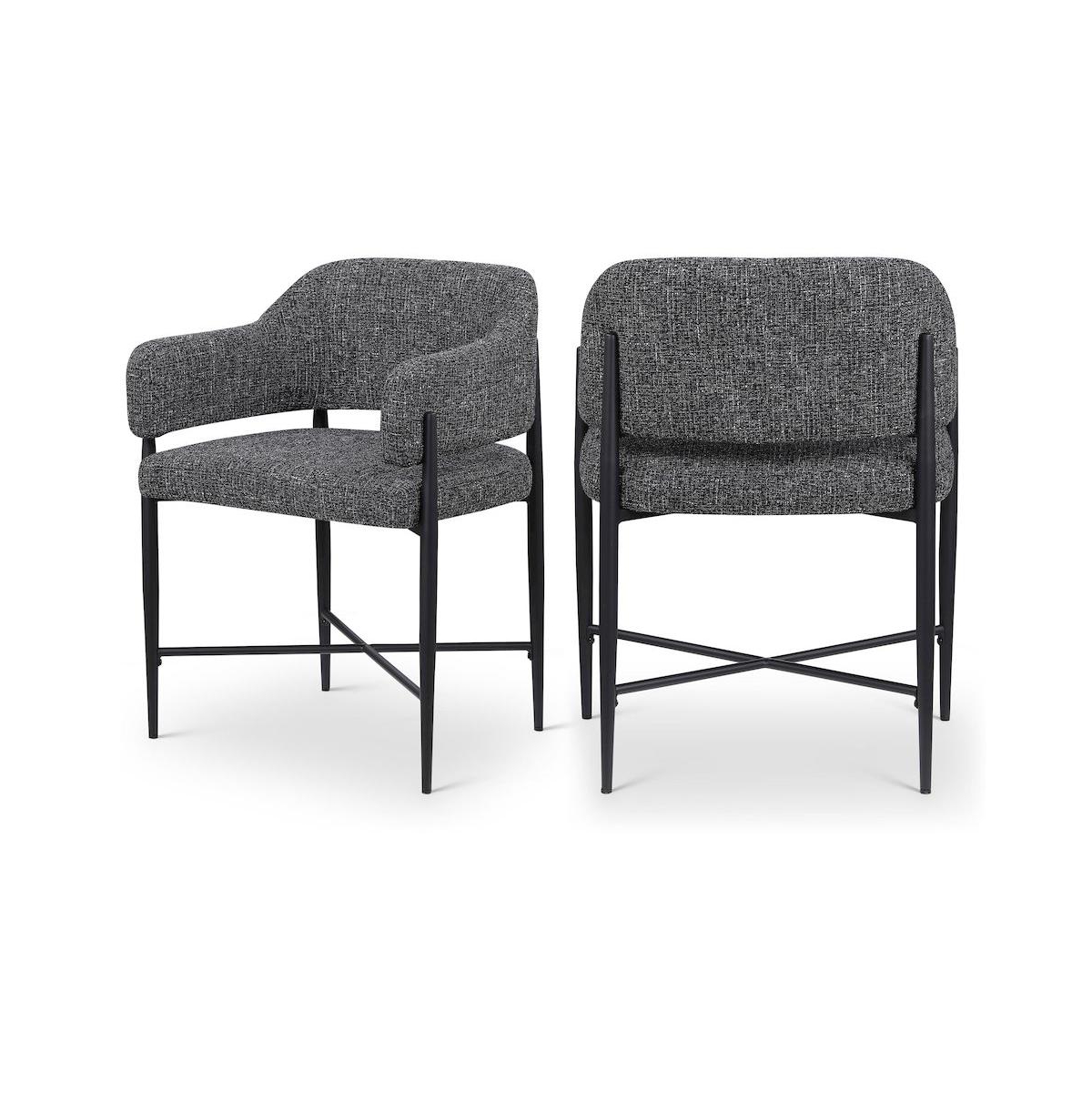 Meridian Furniture Dame Fabric Upholstered Dining Chair, Set of 2