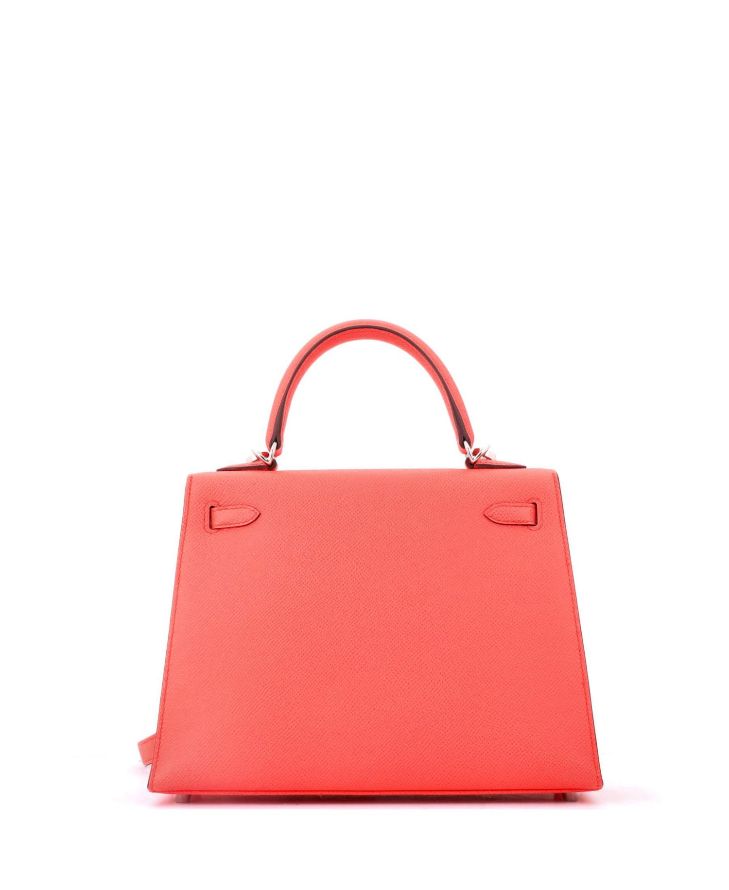 Pre-Owned Hermes Kelly 25 Handbag Pink Epsom with Palladium Hardware