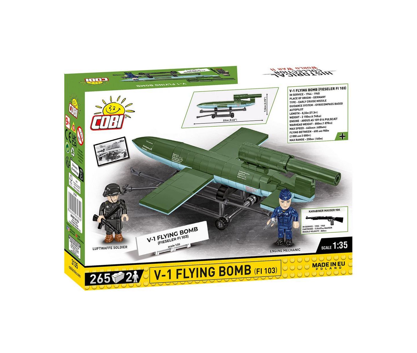 Детские конструкторы COBI Historical Collection V-1 Flying bomb (FI 103), 265 pieces — фото 2