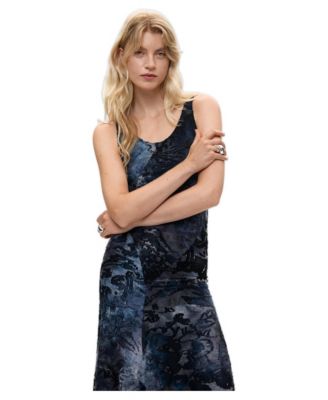 Women's 2-in-1 flocked dress
