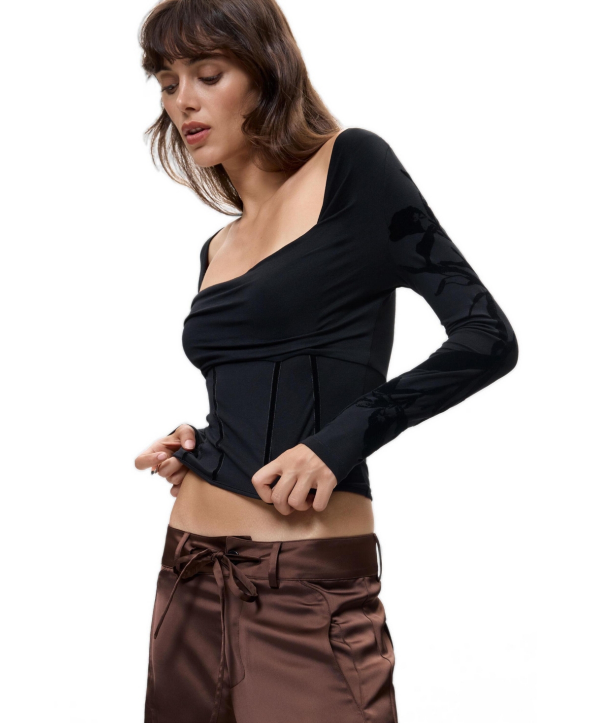 Desigual Women's Satin cargo pants
