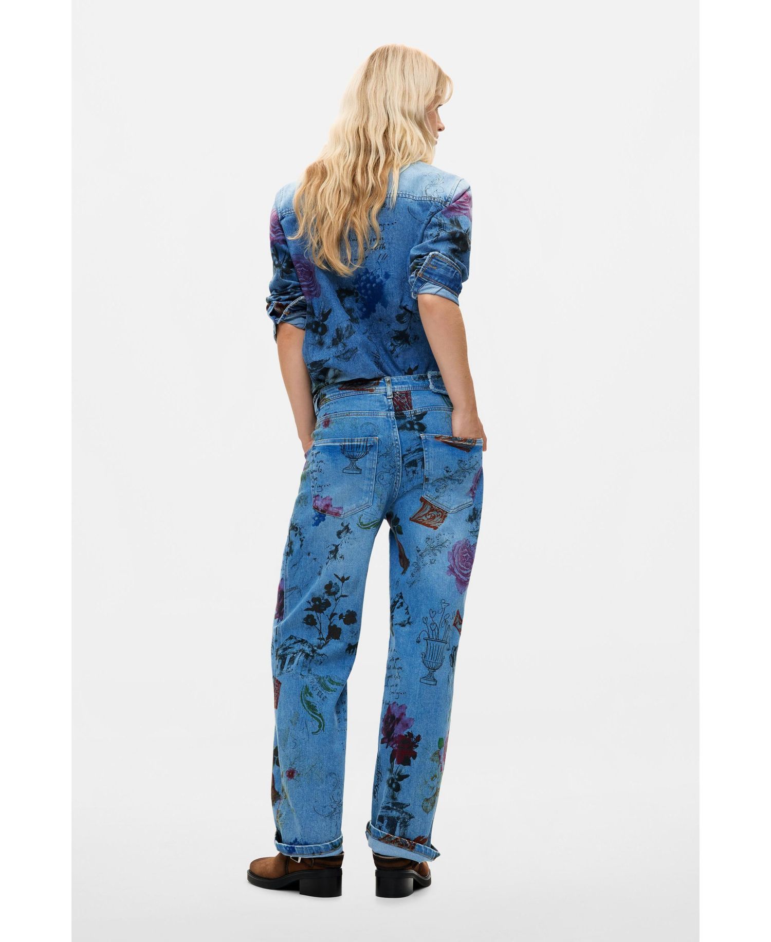 Women's Printed Straight Jeans