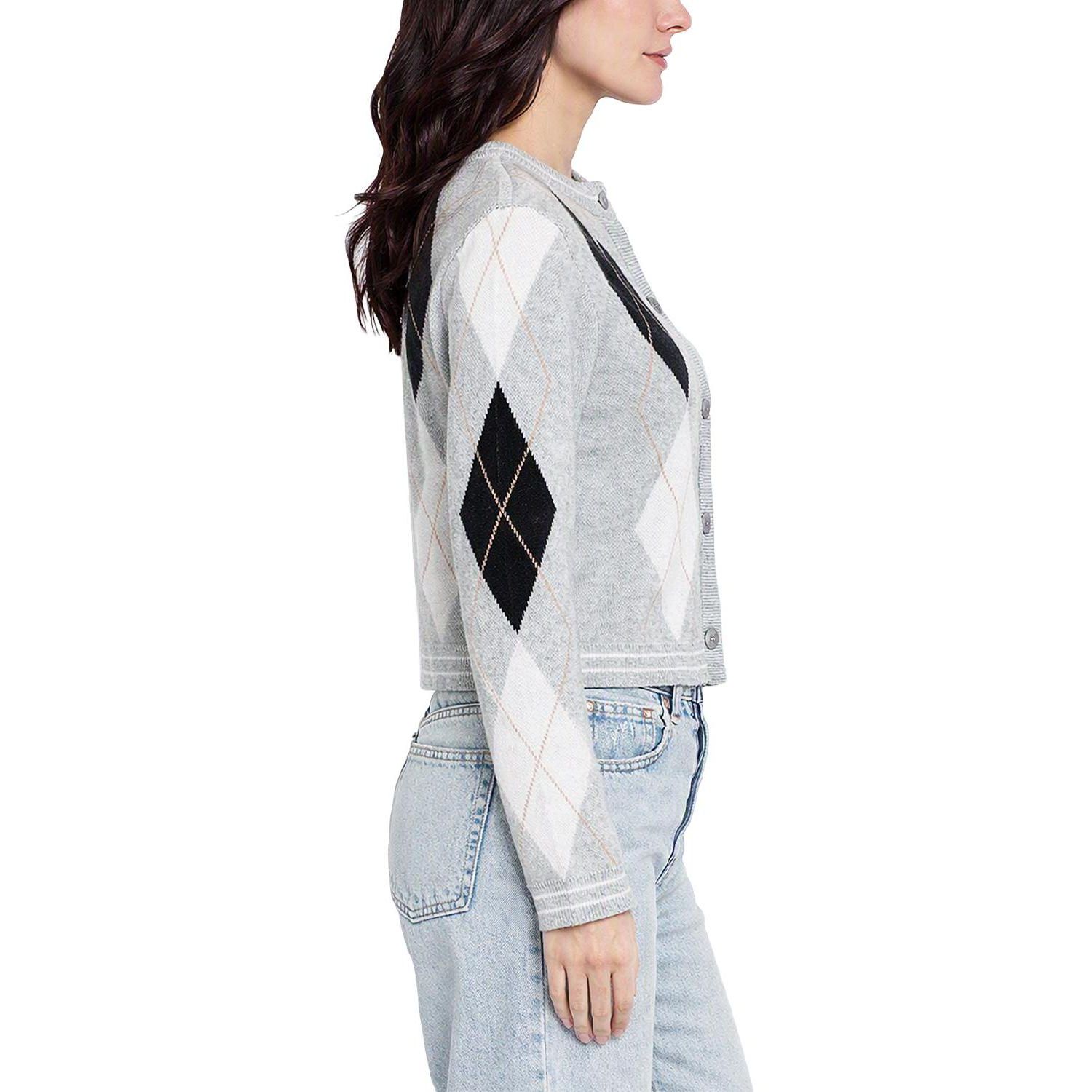 Women's Astrid Fitted Argyle Cardigan