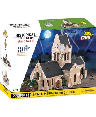 Historical Collection Sainte-Mere-Eglise Church 2,280-Piece Stained-Glass Building Set, Ages 11+