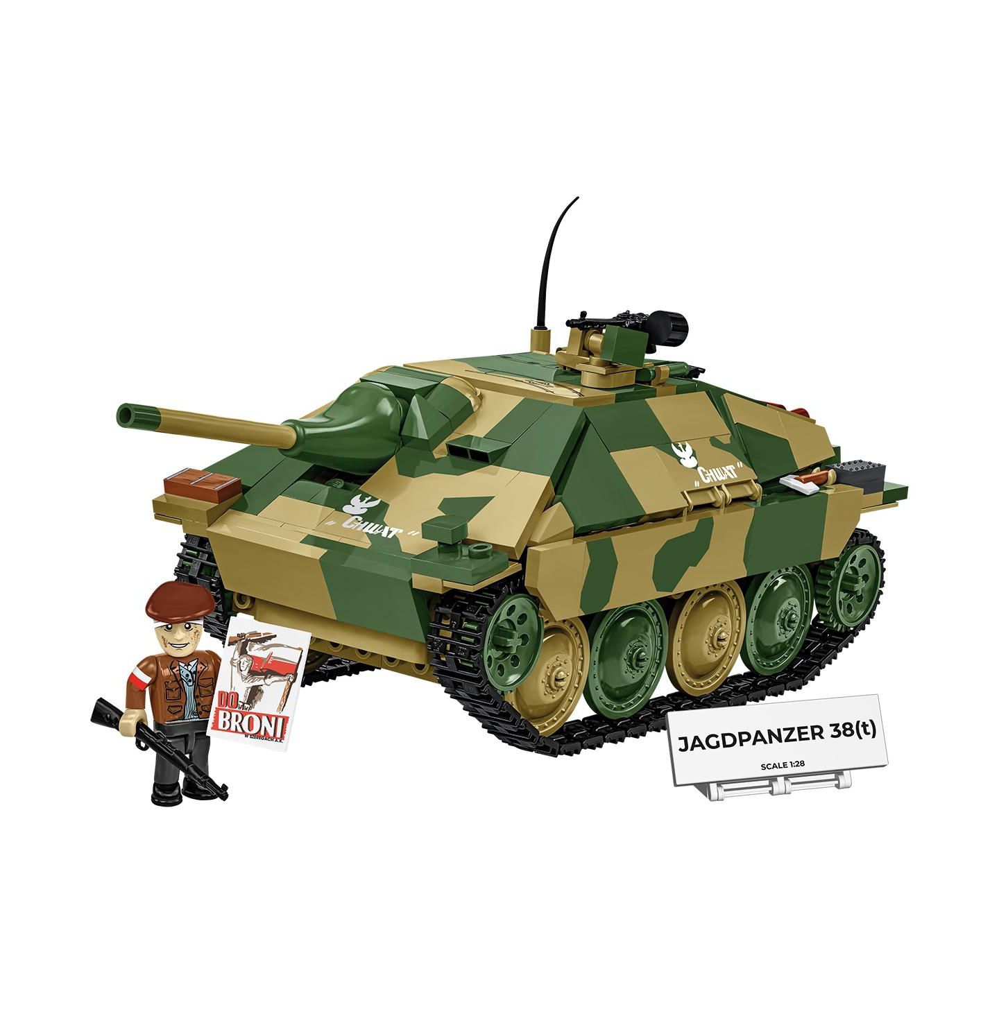 Детский конструктор COBI Historical Collection Wwii Jagdpanzer 38 Hetzer "Chwat" 731-Piece Building Set, Ages 10+, цвет: Зелёный — фото 2