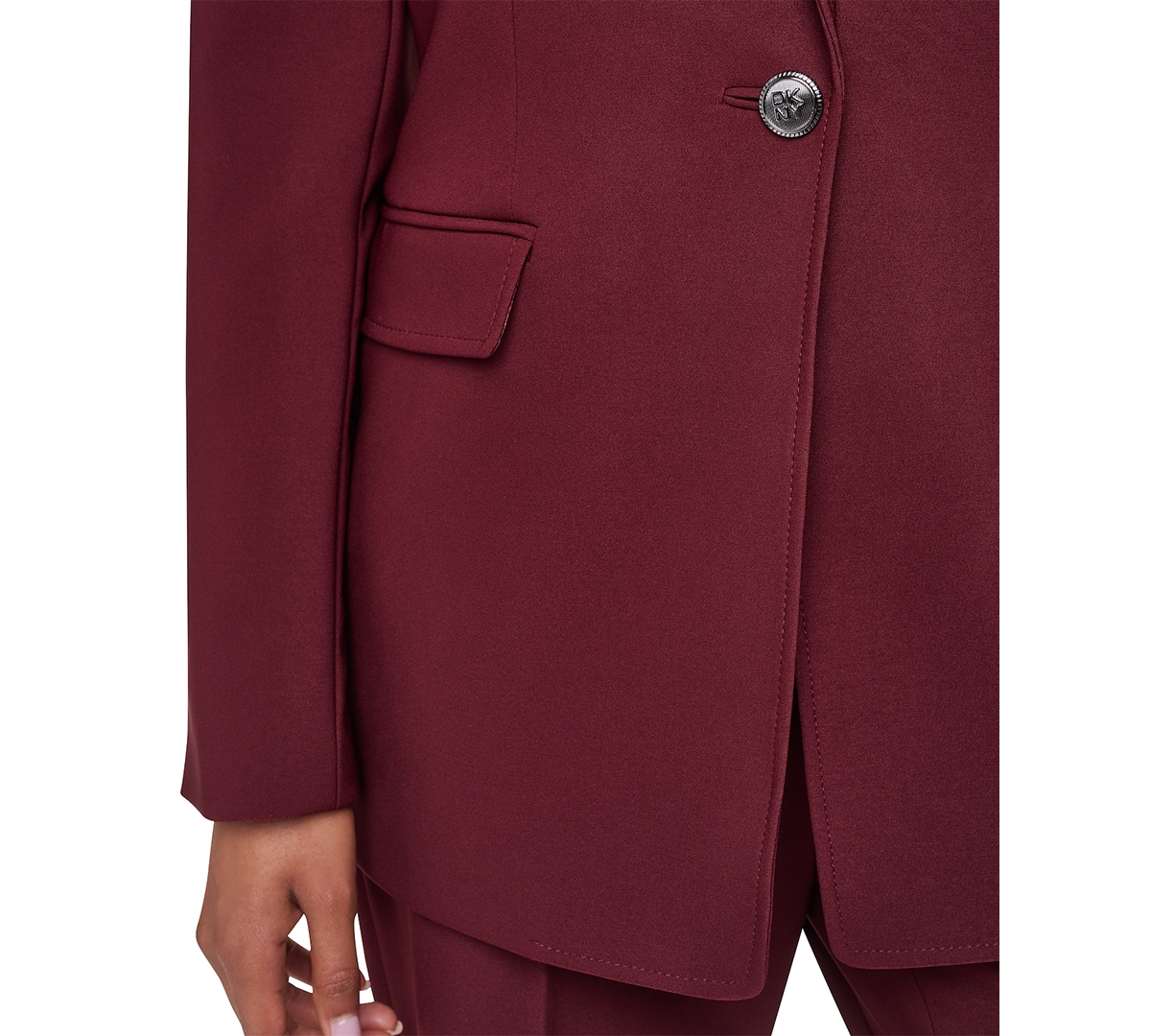 Dkny Petite Tech Tailoring Single-Breasted Stretch Blazer