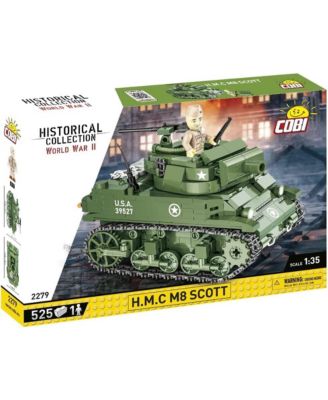 Historical Collection World War II H.M.C M8 SCOTT 525-Piece Tank Building Set, Ages 8+