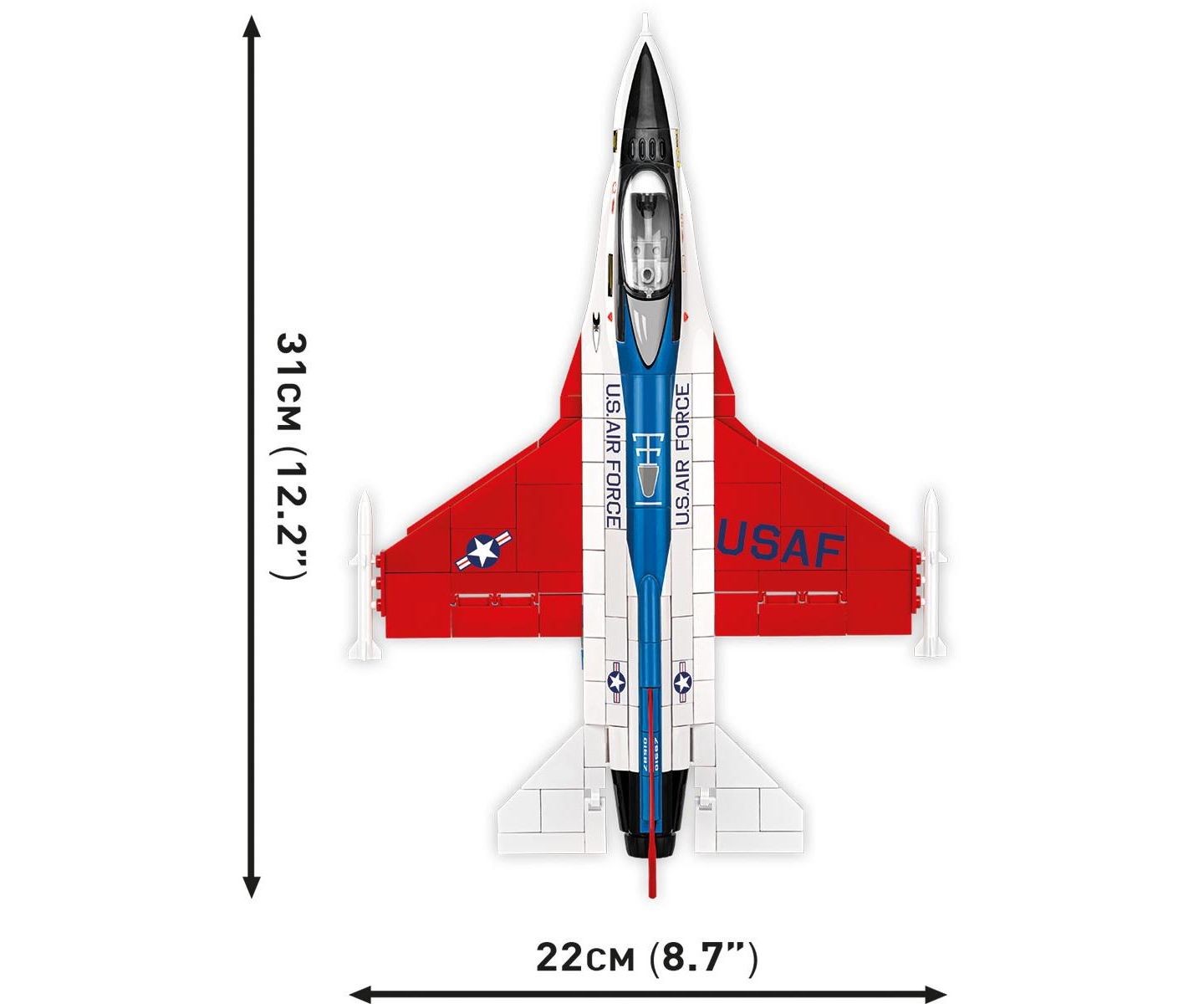 Детский конструктор COBI Lockheed Martin F-16 (YF-16) First Flight Edition 1974 375-Piece Building Set, Ages 8+ — фото 5