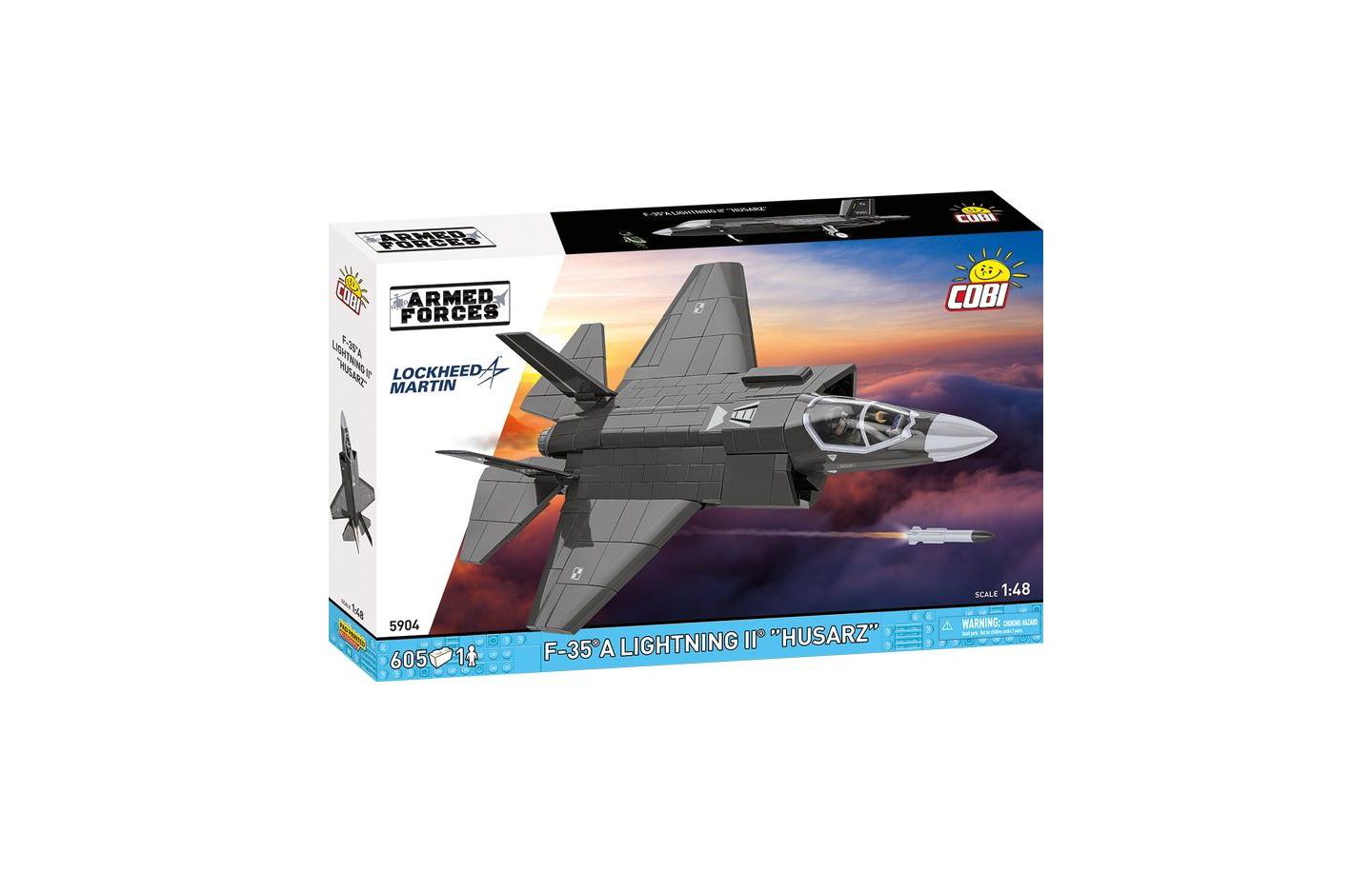 Детский конструктор COBI F-35A Lightning II Husarz 605-Piece Building Set, Ages 9+ — фото 1