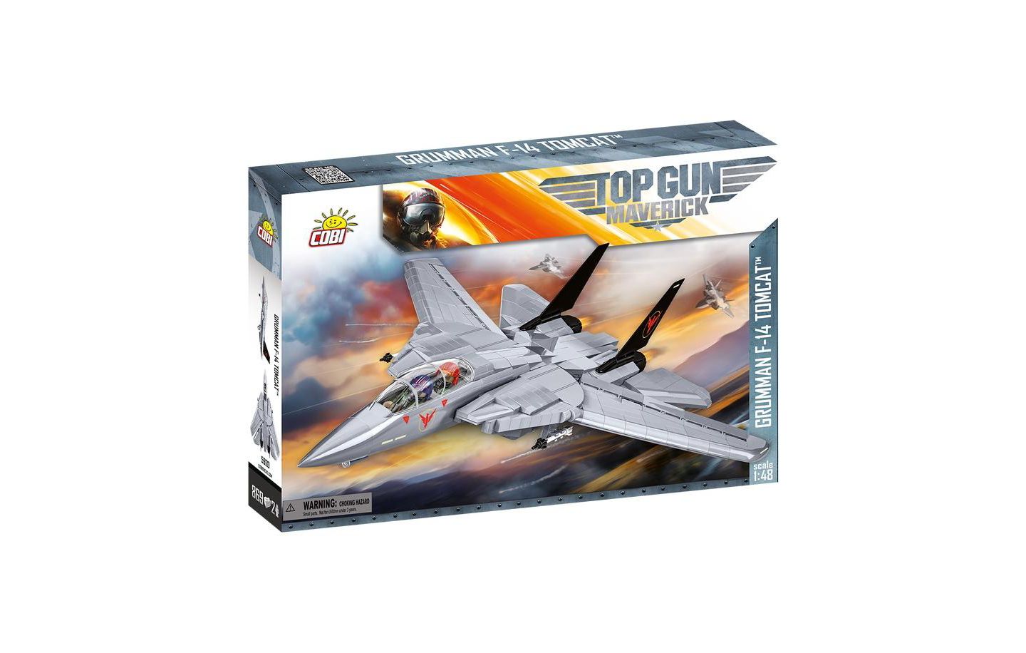 Детский конструктор COBI Top Gun Grumman F-14 Tomcat 1:48 Scale 869-Piece Building Set, Ages 9+ — фото 1
