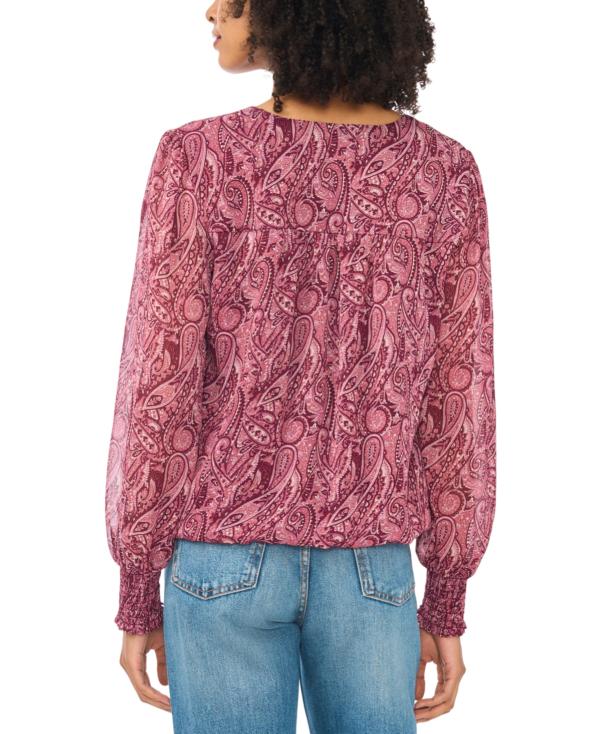 Sam & Jess Women's Blouson V-Neck Top