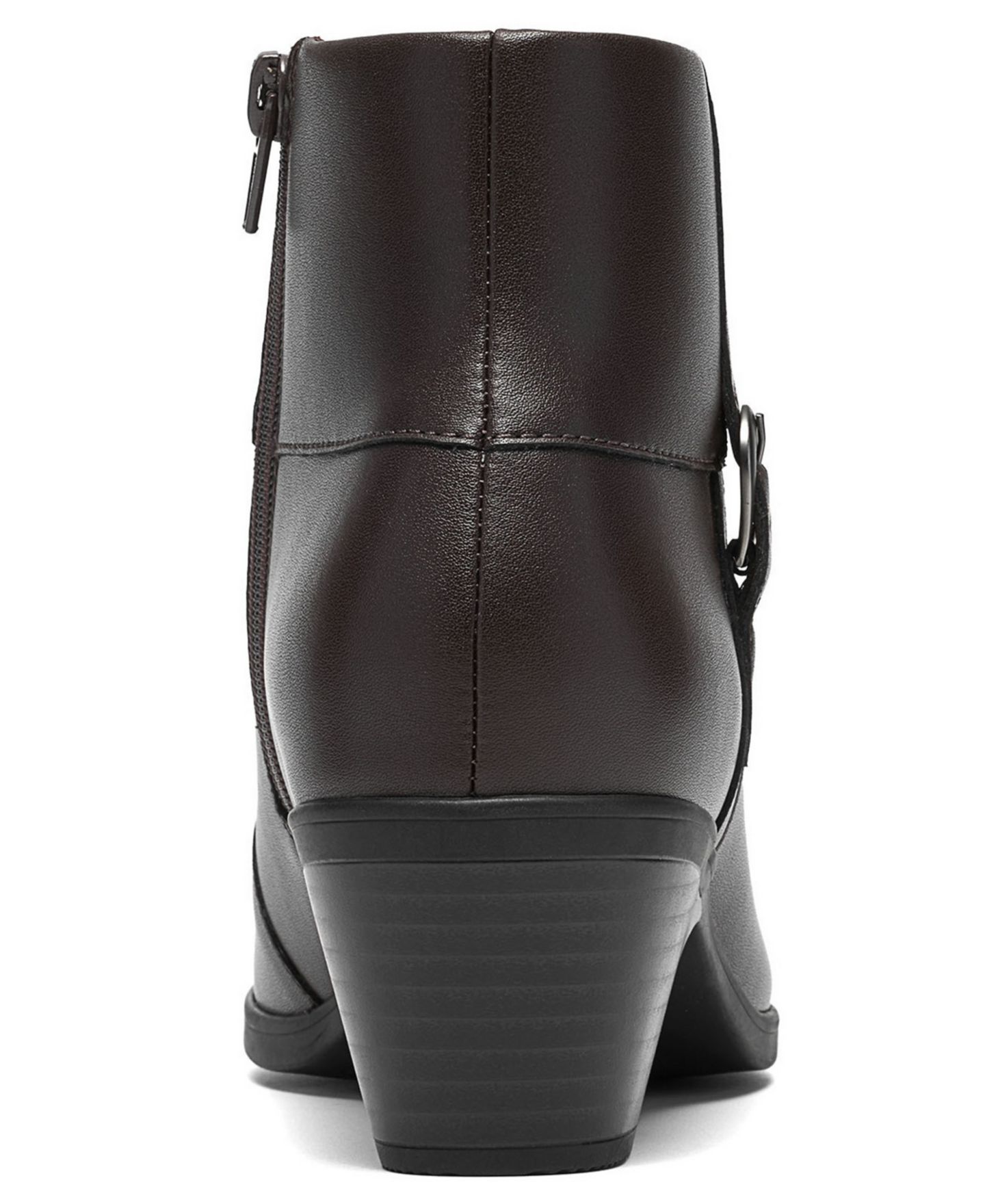 Женские ботинки Clarks Emily2 Style Round Toe Booties, цвет: Тёмный коричневый кожаный — фото 3