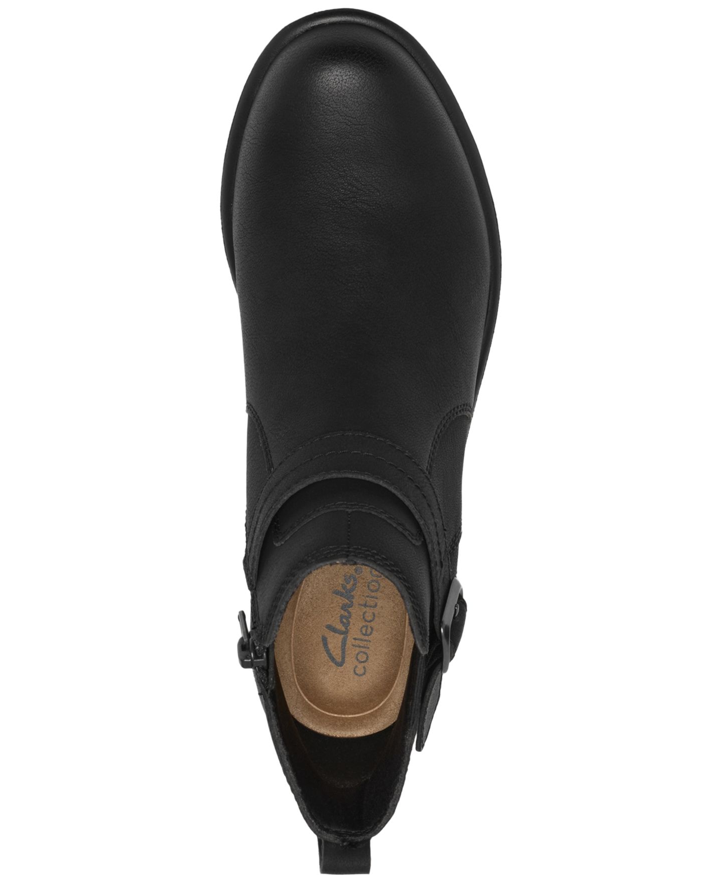 Женские ботинки Clarks Kynnzie Rise Zipper Booties, цвет: Чёрный кожаный — фото 4